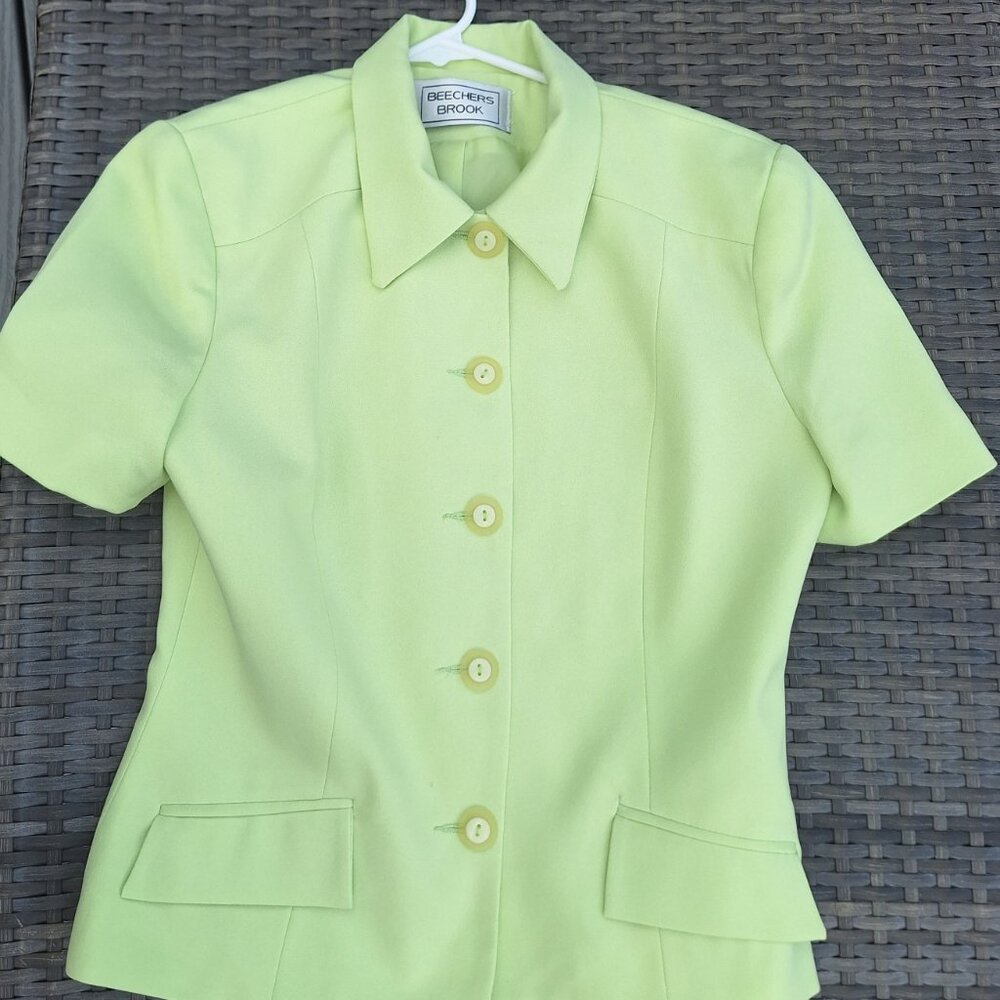Vintage Apple green summer shorts sleeve jacket